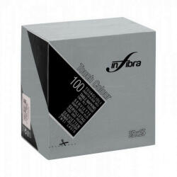 INFIBRA Szalvéta 25x25cm szürke 2 réteg 100 lap/csomag (ALI0495)