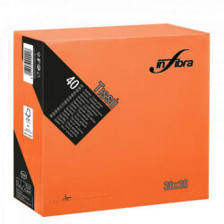 INFIBRA Szalvéta 38x38cm Narancs 2 réteg 40 lap/csomag (ALI0459)