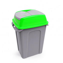 PLANET Hippo Billenős Szelektív hulladékgyűjtő szemetes, műanyag, zöld, 50L (ALUP220Z)