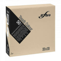 INFIBRA Szalvéta 33x33cm Greige 2 réteg 50 lap/csomag (ALI0732)