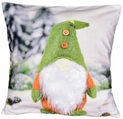 4-Home Față de pernă de Crăciun Pitic în 3D verde, 40 x 40 cm Lenjerie de pat