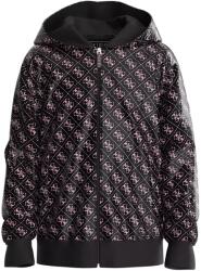 GUESS Черно яке ветровка за момиче покрито с розови лога Guess