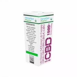 HempMed Pharma Ulei ozonat full extract de canepa CBD 1500 mg, 10 ml, HempMed Pharma
