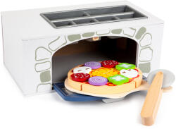 ECOTOYS Cuptor pentru pizza din lemn cu accesorii Bucatarie copii