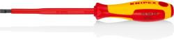KNIPEX Отвертка шлиц 5.5, vde 1000v жълто-червена ръкохватка 232мм, (k982055)