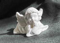 Ajándék Trade Kft Heverésző angyalka 4, 5cm fehér, festhető