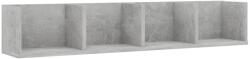 vidaXL Raft de perete CD-uri, gri beton, 100 x 18 x 18 cm, PAL (801323) - comfy Raft