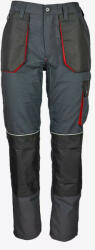 SARA Unirip/Rambo munkavédelmi ripstop derekas nadrág szürke/piros színben (VM04792)