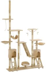 vidaXL Ansamblu pentru pisici stâlpi din funie de sisal 230-250 cm bej (170619) - comfy