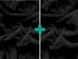  2x Cearsaf Cocolino microplus cu elastic SOFT 90x200 cm negru