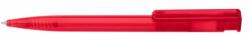 ICO Golyóstoll nyomógombos 0, 8mm, műanyag transparens piros test, Ico Star, írásszín piros (9010084026) - best-toner