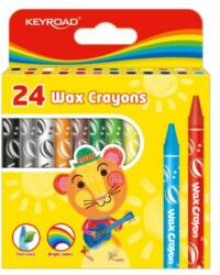 Keyroad Zsírkréta készlet 8x90 mm 24 db/bliszter Keyroad Wax Crayon vegyes színek (KR971558) - best-toner