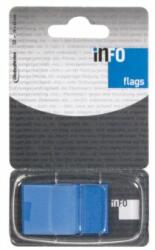 Info notes Jelölőcímke 25x43mm, 50lap, műanyag, Info Notes Info Flags kék (7728-36) - best-toner