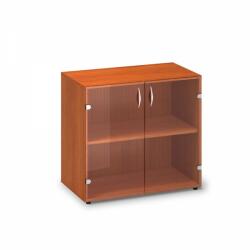  ProOffice alacsony üvegszekrény 80 x 45, 8 x 74, 2 cm, cseresznye
