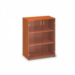  ProOffice közepes üvegszekrény 80 x 45, 8 x 106, 3 cm, cseresznye