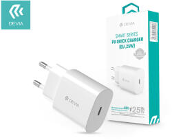 DEVIA Smart Series 25W PD hálózati gyorstöltő adapter Type-C - fehér