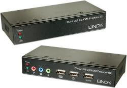 LINDY 50m Cat. 6 DVI-D Single Link USB & Audio KVM Extender (39377)