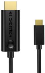 Choetech Cablu de date Choetech XCH-M18GY USB-C tata la HDMI tata 2.0 4K @60Hz si USB-C 3.1 PD60W pentru incarcare compatibil cu MacBook, 1.8m, Gri (XCH-M180-GY)