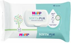 HiPP Soft & Pur nedves tisztító törlőkendők gyermekeknek születéstől kezdődően 48 db