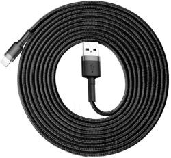 Baseus Cablu de date Baseus Cafule USB/Lightning 3m Negru/Gri (6953156296305)