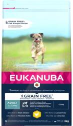 EUKANUBA Adult Grain Free S/M rase medii/mari 3 kg hrana caini adulti