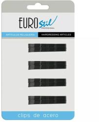 Eurostil Hullámcsatt - Fekete 5cm Egyenes 24db/cs 01609/50