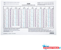 Nyomell TB számfejtési naptár A. 3516-38/2026 (A351638) - nyomtassotthon