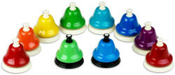Betzold Geanta cu set de 10 clopotei cu buton acordati (Vin88912) - roua