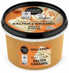 Organic Shop bio cukros testradír salted caramel vaníliával és kakaóval 250 ml