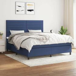 vidaXL kék szövet rugós ágy matraccal 160 x 200 cm (3141871) - pepita