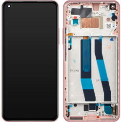 Xiaomi Piese si componente Display - Touchscreen Xiaomi Mi 11 Lite, Cu Rama, Roz (Peach Pink), Service Pack 5600050K9A00 (56000D0K9A00) - vexio