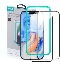 ESR Folie pentru iPhone 15 Plus (set 2) - ESR Tempered Glass - Black (KF2316195) - vexio