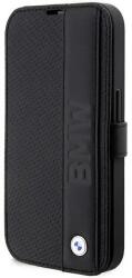 BMW Husa Case BMW BMBKP14L22RDPK iPhone 14 Pro 6.1" black/black bookcase Leather Textured&Stripe - vexio