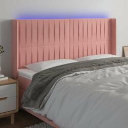 vidaXL Bársony Ágytámlá LED-del - Rózsaszín - 183cm (3124351)