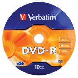 Verbatim DVD-R VERBATIM 16x, 4.7GB, 10buc (43729)