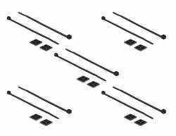 Delock Kábelkötegelő talp 20 x 20 mm, kábelkötegelővel, melynek hossza 200 mm x szélessége 2, 5 mm fe (18680)