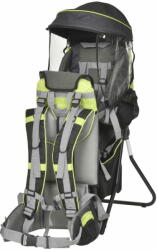  HOMCOM Összehajtható hátizsák baldachinnal babák szállításához, 38x77x87, 5cm, zöld