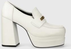 Karl Lagerfeld pantofi de piele Strada culoarea alb, cu toc drept, KL30133 9BYX-OBD48T_00X