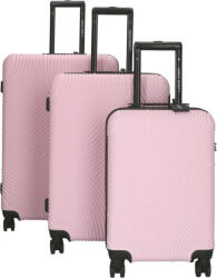 Enrico Benetti Louisville rózsaszín 4 kerekű 3 részes bőrönd szett (39040009-03)