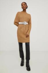 ANSWEAR pulover de lana culoarea maro, cu turtleneck BMYX-SWD04F_82X