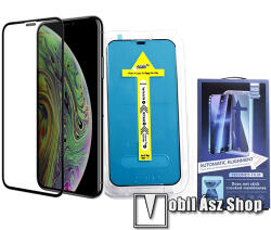 Apple iPhone 11 Pro, iPhone X, iPhone XS, EASY GO üvegfólia, Full glue, Full cover, 9H, Fekete