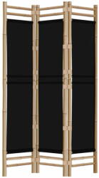 vidaXL 3 paneles összecsukható bambusz és vászon térelválasztó 120 cm 350627