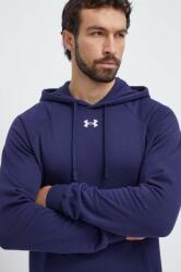Under Armour felső Rival Fleece sötétkék, sima, kapucnis, 1379757 - sötétkék L