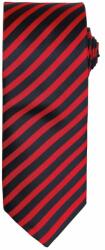 Premier Workwear Dupla csíkos nyakkendő - Piros / fekete (PR782-1000213239)