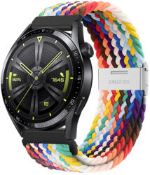 BSTRAP Elastic Nylon 2 szíj Huawei Watch GT3 42mm, rainbow (SSG026C0208)
