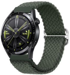 BSTRAP Elastic Nylon szíj Huawei Watch GT3 42mm, olive green (SSG024C0408)
