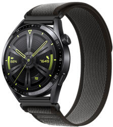 BSTRAP Velcro Nylon szíj Xiaomi Amazfit Stratos 2/2S/3, black gray (SSG029C0204)