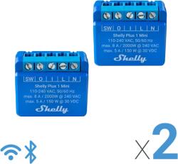 Shelly PLUS 1 MINI egy áramkörös Wi-Fi + Bluetooth okosrelé 2db (3800235265659)