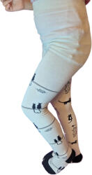 Aura Via LÁNY harisnyanadrág felemás ClCA mintás Fehér, 4-6 év 55963