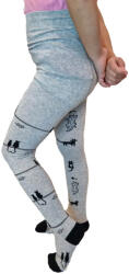 Aura Via LÁNY harisnyanadrág felemás ClCA mintás Világos szürke, 4-6 év 55965